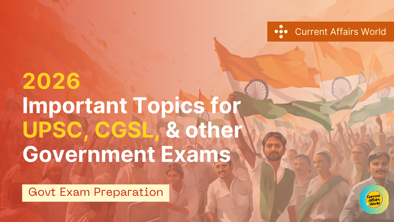 2026 Important Topics for UPSC, SSC & All Competitive Exams - Currentaffairsworld.in