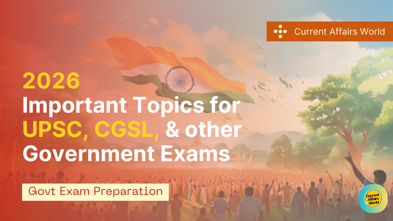 Important Topics for UPSC, SSC & All Government Competitive Exams - Currentaffairsworld.in